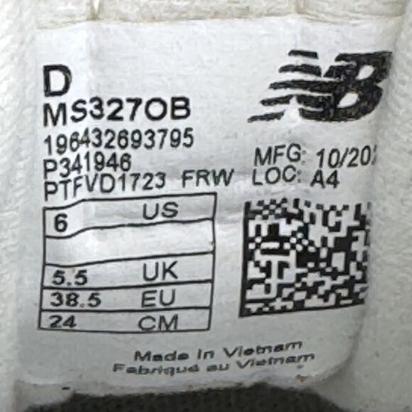 New Balance 327 Shoes Womens Size 6 Blue White Suede Nylon Retro Sneaker MS327OB - Picture 9 of 9